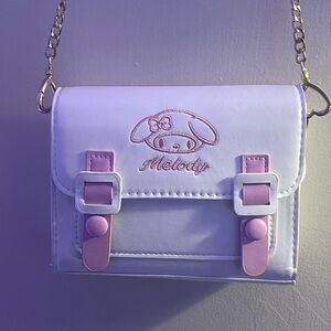 Cute Sanrio Pink and White Shoulder Purse w/ Handmade Chain